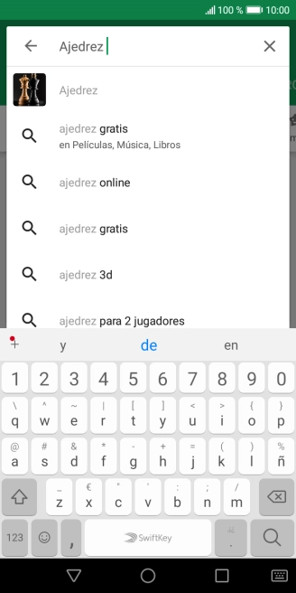 Introduce el nombre del tema o de la app y pulsa el icono de búsqueda.
