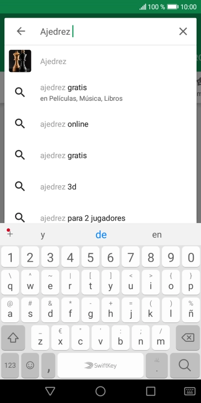 Introduce el nombre del tema o de la app y pulsa el icono de búsqueda.