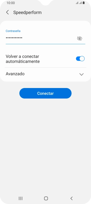 Introduce la contraseña de la red wifi y pulsa Conectar.