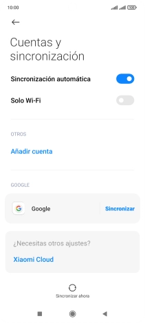 Pulsa la cuenta deseada.