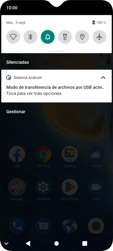 Pulsa Toca par ver más opciones..