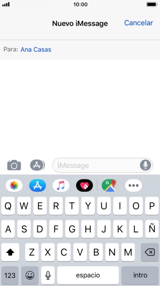 También puedes enviar fotografías, vídeos, mensajes de sonido y diferentes efectos en el iMessage. Sigue las indicaciones de la pantalla para enviar tu iMessage con el contenido deseado.