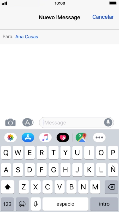 También puedes enviar fotografías, vídeos, mensajes de sonido y diferentes efectos en el iMessage. Sigue las indicaciones de la pantalla para enviar tu iMessage con el contenido deseado.