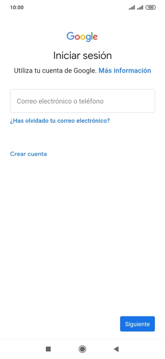 Si no tienes una cuenta de Google, pulsa Crear cuenta y sigue las indicaciones de la pantalla para ver cómo crear una cuenta nueva.
