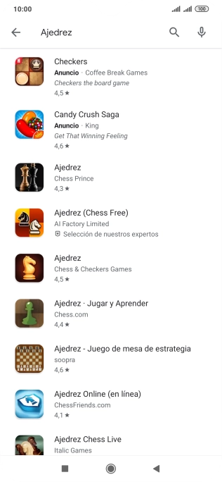 Pulsa la app deseada.