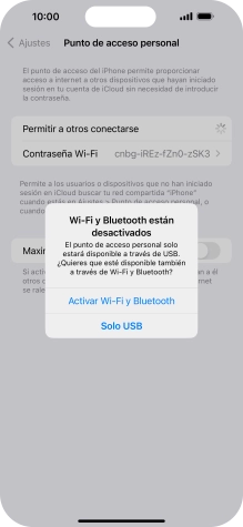 Si el wifi está desactivado, pulsa Activar Wi-Fi y Bluetooth.
