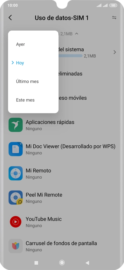 Pulsa el ajuste deseado.
