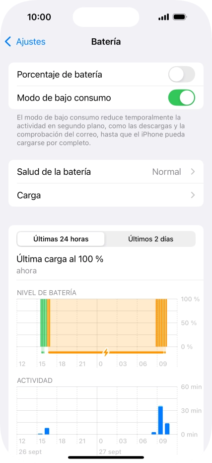 Desliza el dedo hacia arriba desde la parte inferior de la pantalla para terminar y volver a la pantalla de inicio.