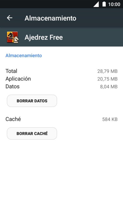 Pulsa BORRAR CACHÉ.