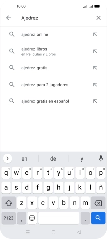 Introduce el nombre del tema o de la app y pulsa el icono de búsqueda. Introduce el nombre del tema o de la app y pulsa el icono de búsqueda.