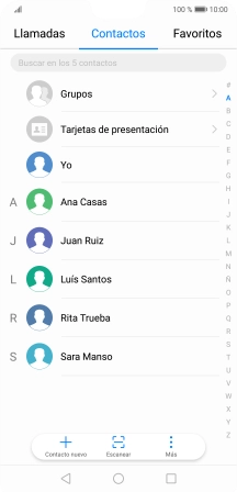 Pulsa Contacto nuevo.