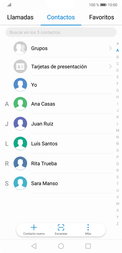Pulsa Contacto nuevo.