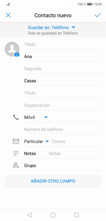 Pulsa Número de teléfono e introduce el número de teléfono deseado.