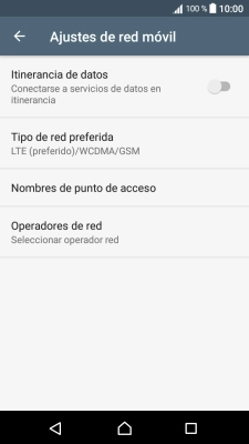 Pulsa Tipo de red preferida.