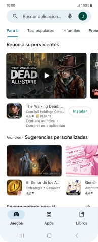 Pulsa el icono de perfil.