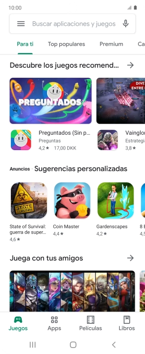 Pulsa en el campo de búsqueda.