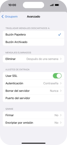 Pulsa el indicador junto a 