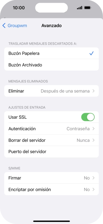 Pulsa el indicador junto a 