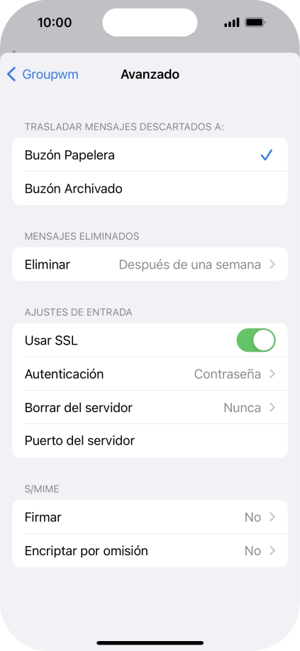 Pulsa el indicador junto a 