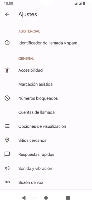 Pulsa Cuentas de llamada.