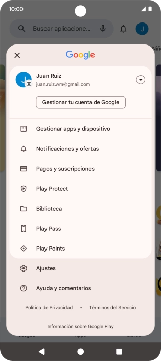Pulsa Gestionar apps y dispositivo.