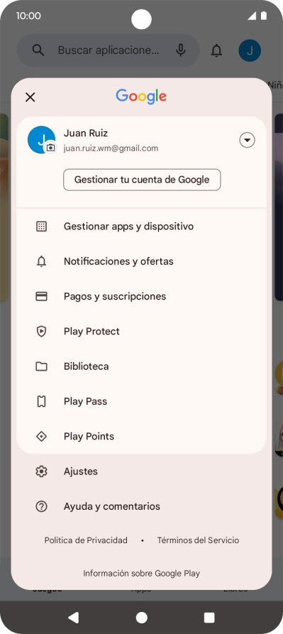 Pulsa Gestionar apps y dispositivo.