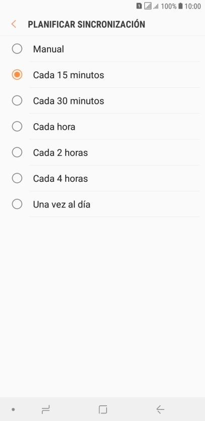 Pulsa el ajuste deseado.