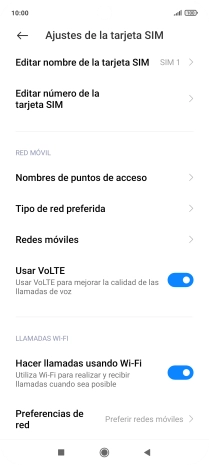 Pulsa Tipo de red preferida.