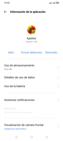 Pulsa Uso de almacenamiento.