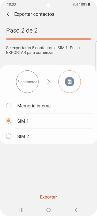 Pulsa Exportar. Pulsa Exportar.