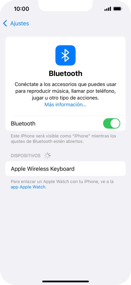 Pulsa el dispositivo Bluetooth deseado y sigue las indicaciones de la pantalla para vincular el dispositivo al teléfono.