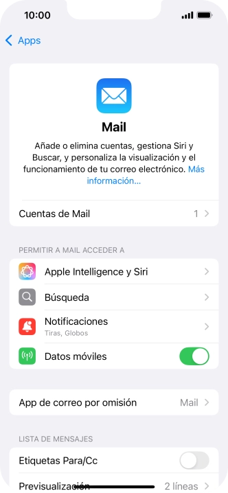 Pulsa Cuentas de Mail.