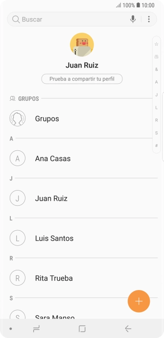 Pulsa el contacto deseado.
