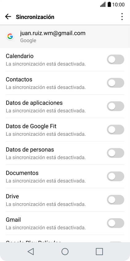 Pulsa el indicador junto a 