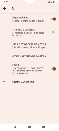 Pulsa Ajustes avanzados.