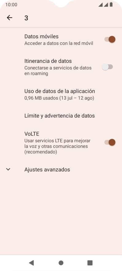 Pulsa Ajustes avanzados.