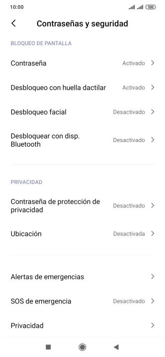 Pulsa Contraseña.