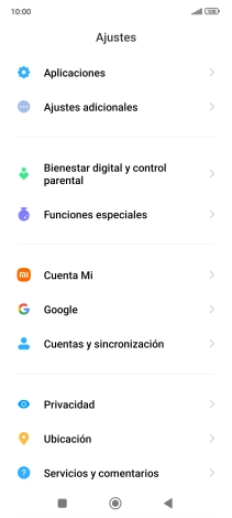 Pulsa Cuentas y sincronización.