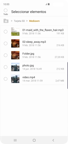 Pulsa el archivo deseado.
