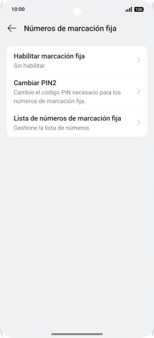 Pulsa Habilitar marcación fija.