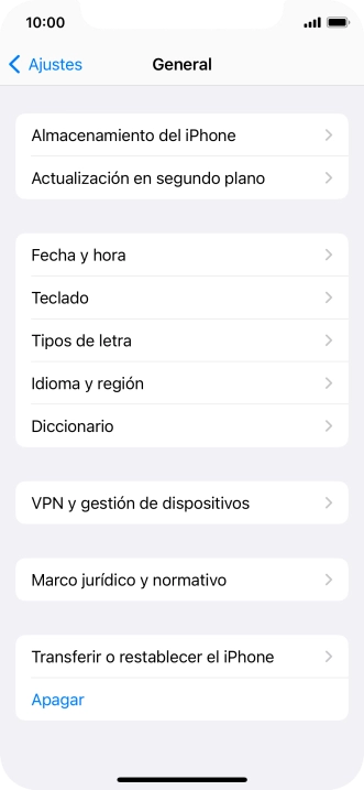 Pulsa Fecha y hora.