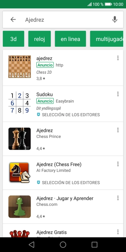 Pulsa la app deseada.