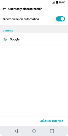 Pulsa la cuenta deseada.