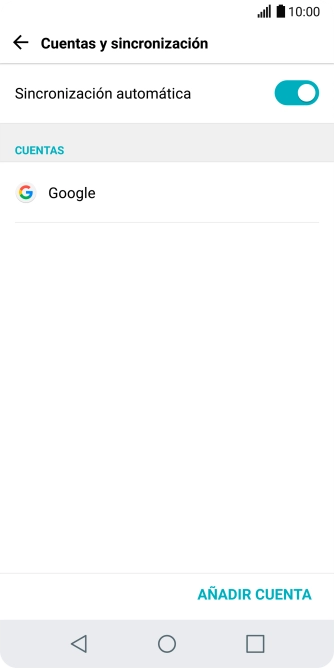 Pulsa la cuenta deseada.