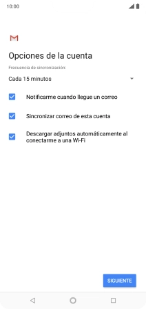 Si aparece en la pantalla esta imagen, tu cuenta de correo electrónico ha sido reconocida y configurada automáticamente. Sigue las indicaciones de la pantalla para introducir más información y terminar la configuración.