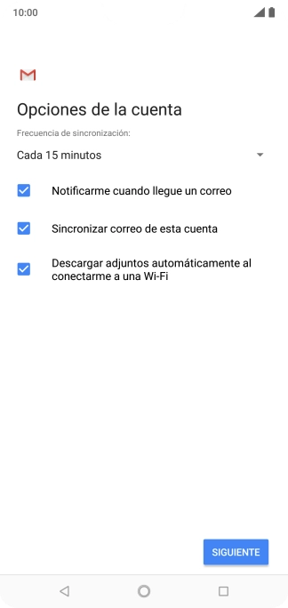 Si aparece en la pantalla esta imagen, tu cuenta de correo electrónico ha sido reconocida y configurada automáticamente. Sigue las indicaciones de la pantalla para introducir más información y terminar la configuración.