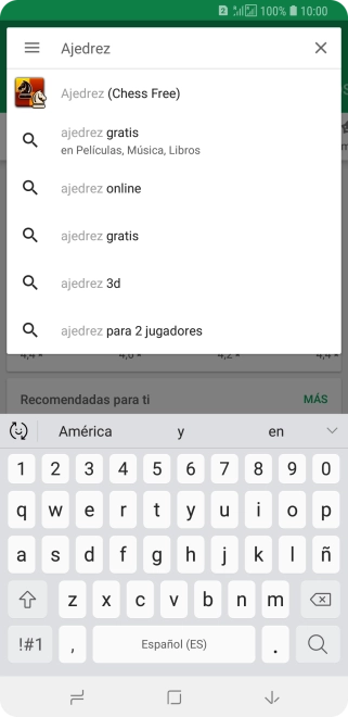 Introduce el nombre del tema o de la app y pulsa el icono de búsqueda.
