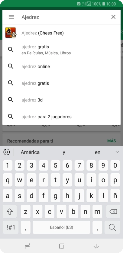 Introduce el nombre del tema o de la app y pulsa el icono de búsqueda.