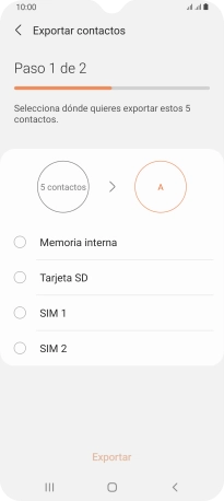 Pulsa la tarjeta SIM deseada.