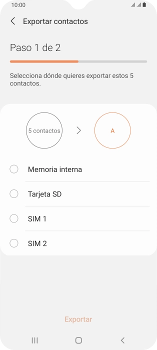 Pulsa la tarjeta SIM deseada.